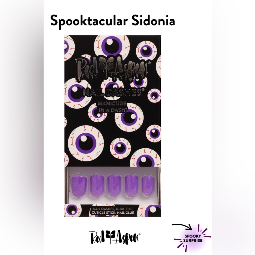 Red Aspen Spooktacular Sidonia Nail Dashes
Halloween glitter uv glow b6f